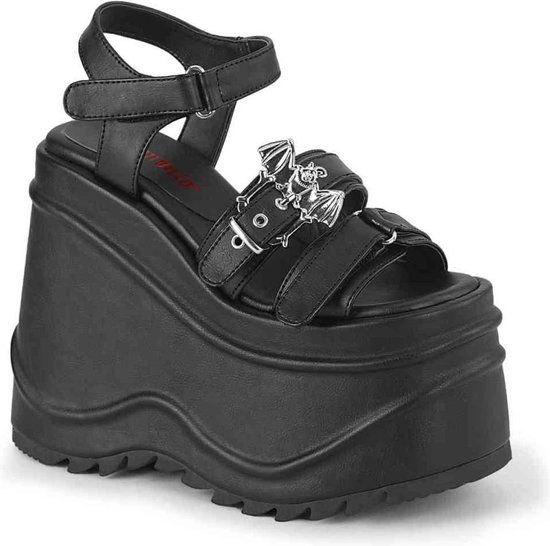 Demonia Sandaal Shoes- WAVE-13 Vleermuis Zwart