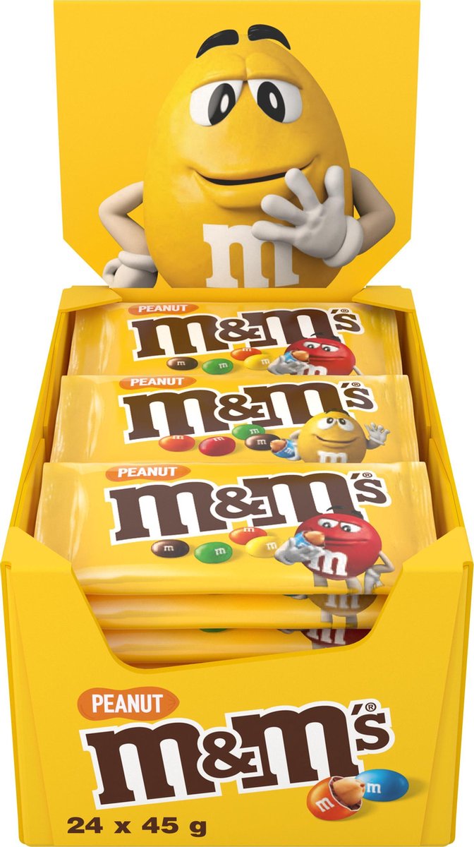 M&M'S Peanut Pack sachets de bonbons au chocolat au lait - 36x 45