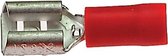 Kabelschoen connector half geïsoleerd 4.8x0.8mm vrouw - rood (100 stuks)