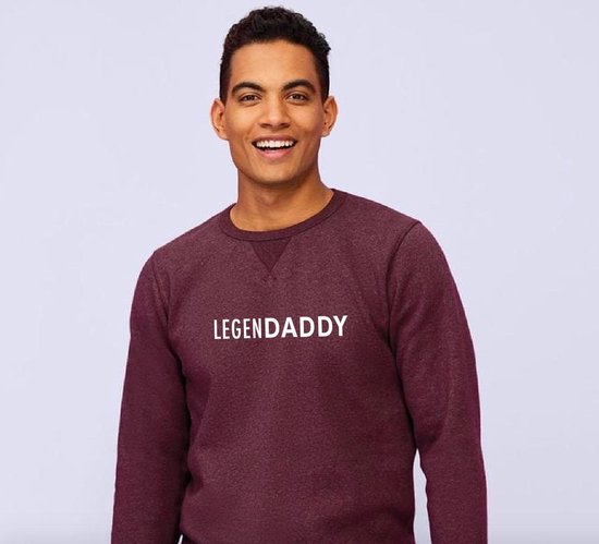 Trui - Legendaddy - Cadeau voor man - Large - Bordeaux - Sweater - Geschenk