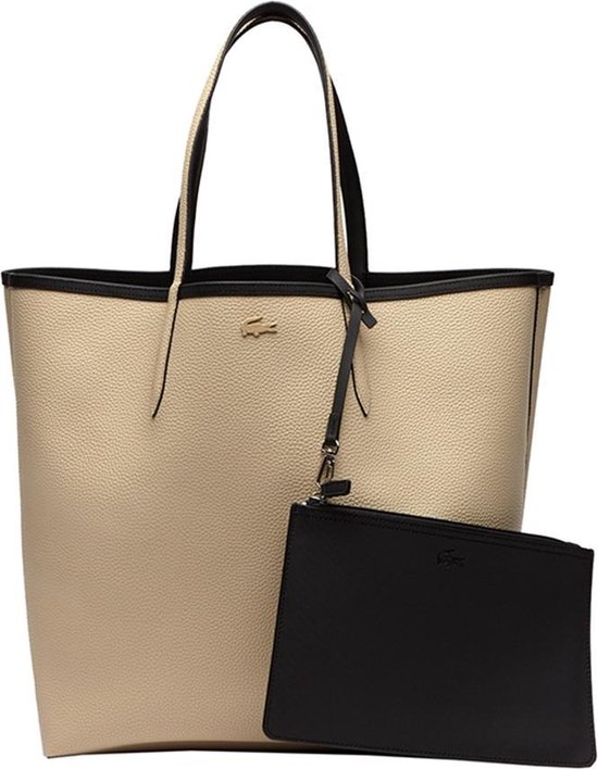 Lacoste Ladies L Shopping Bag black warm sand | bol