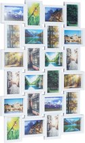 Relaxdays fotolijst voor 24 foto‘s - fotocollage - fotogalerie - collage - 59 x 86 cm - zilver