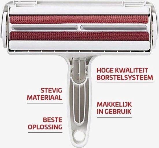 Herbruikbare roller voor het verwijderen van dierenhaar op meerdere