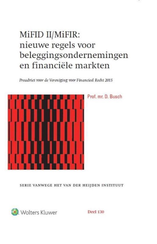 Serie vanwege het van der Heijden instituut 130 - MiFID II/M ... - cover
