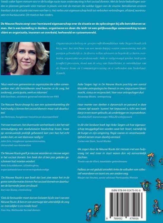Achterkant boek: tekst en een QR-code.
