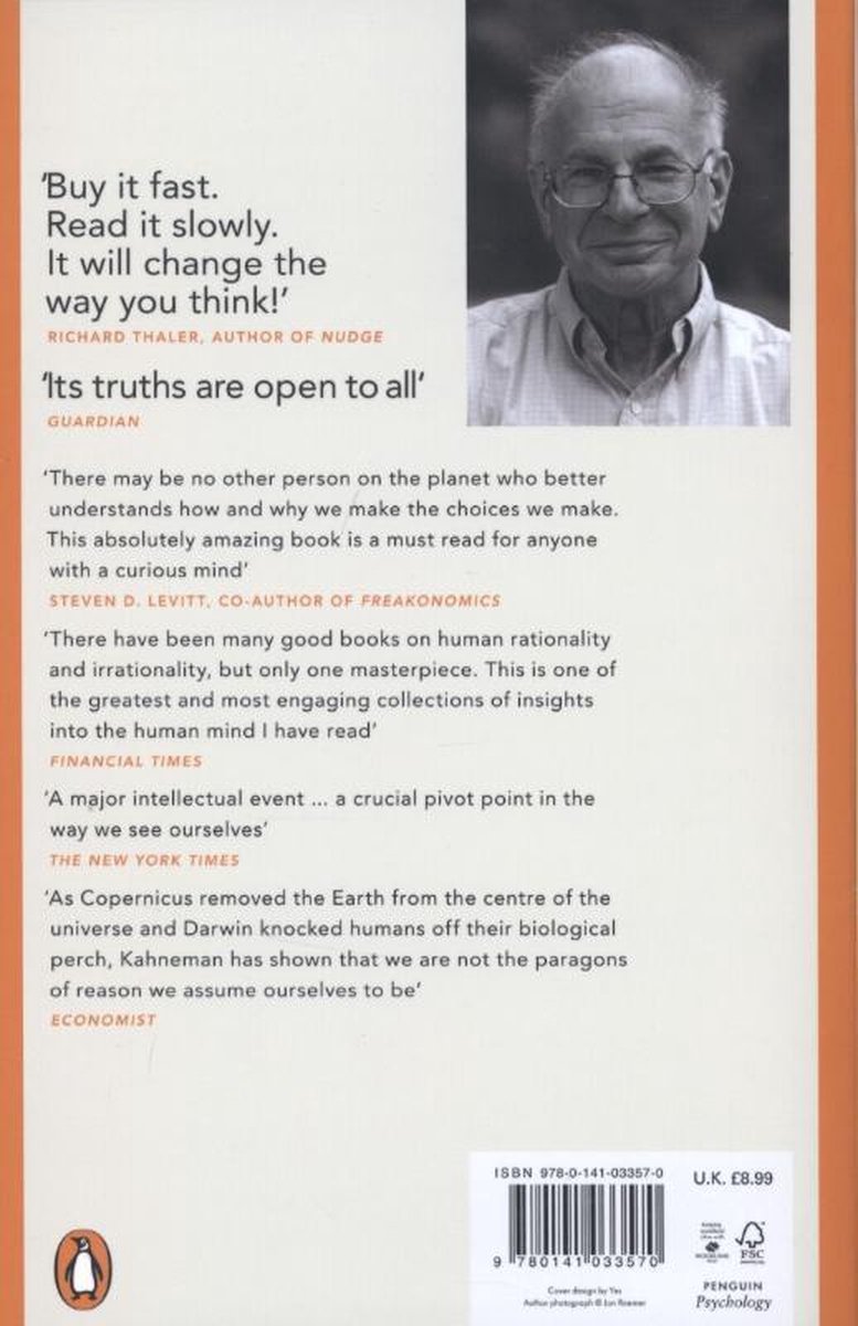 Thinking Fast & Slow - back cover