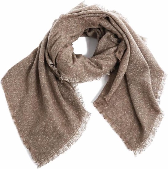 Emilie Scarves dames winter sjaal vierkant - taupe