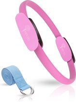 MIYYO Pilates ring Roze | Inclusief gratis yoga riem (blauw) t.w.v. 9,95 | Yoga ring | 38cm
