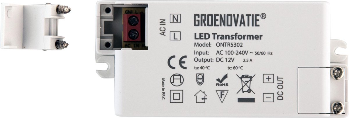 Transformateur LED vert 12V - Max. 30 Watt