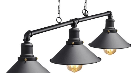diisunbihuo Vintage industriële hanglamp met retro glazen koepel, E27-fitting, 1 vlam, perfect voor eettafel, woonkamer, slaapkamer, keuken of hotel decoratie (zonder lamp