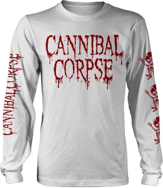 Cannibal Corpse Longsleeve shirt -S- BUTCHERED AT BIRTH (WHITE) Wit