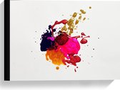Canvas  - Gekleurde Verfvlekken - 40x30cm Foto op Canvas Schilderij (Wanddecoratie op Canvas)