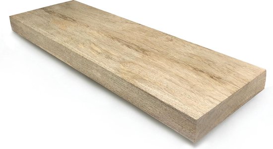 stok Er is een trend Meditatief Mangohout plank recht 80 x 20 cm - mangohouten plank | bol.com