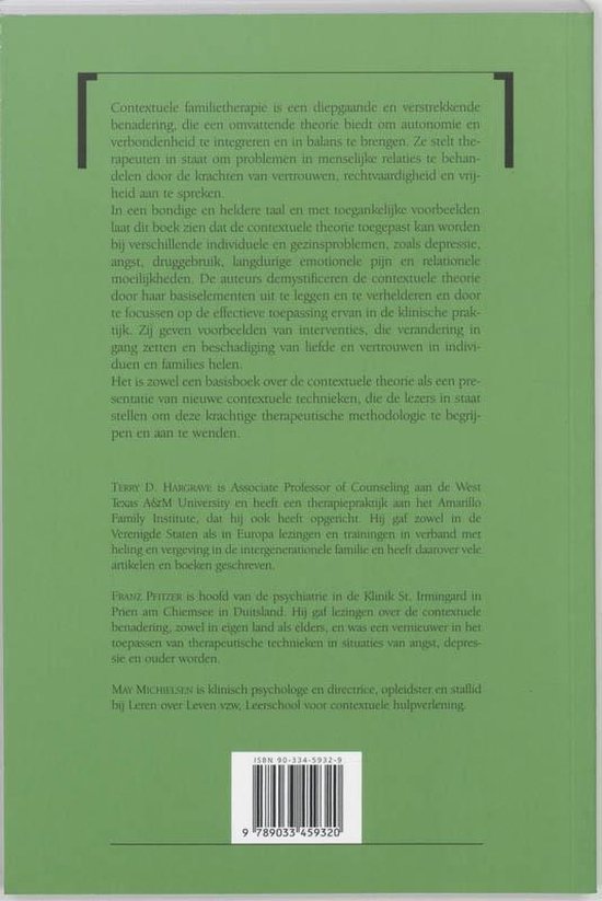 Ontwikkelingen in de contextuele therapie