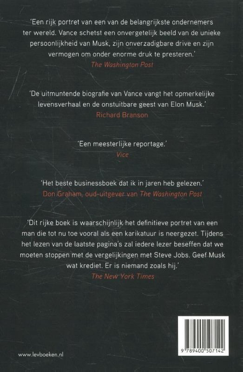 Elon Musk - back cover