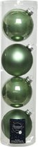 kerstbal glas d10cm s.groen 4st