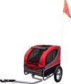 Fietskar Runner 1 rood/grijs Afmeting buitenmaat: 63x58x64 cm (inclusief wielen)