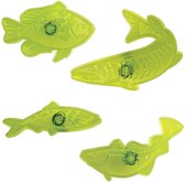 JEM Fabulous Fish Set/4 | Set van 4 vis uitstekers | Taartdecoratie