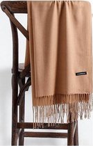 Luxe Cashmere Herfst / Winter Sjaal - Stola - Cape – Omslagdoek - Shawl - Pashmina | Camel - Bruin