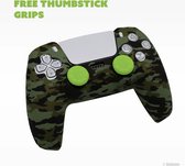OnGAME PS5 controller hoes - Controller hoesje - PS5 beschermhoes controller - Impact Case PS5 controller - Controller case - groene Camouflage - Groen controller hoesje - Groen controller ca