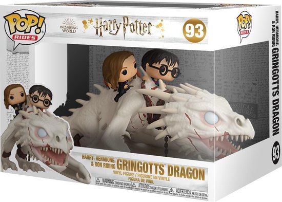 Funko Harry, Hermione & Ron riding Gringotts / Goudgrijp Dragon - Funko Pop! Rides - Harry Potter Figuur - Funko