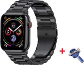 Luxe Metalen Armband Geschikt Voor Apple Watch Series 1/2/3/4/5/6/SE 42/44 mm Horloge Bandje - Geschikt Voor iWatch Schakel Polsband Strap RVS - Met Horlogeband Inkortset - Stainle