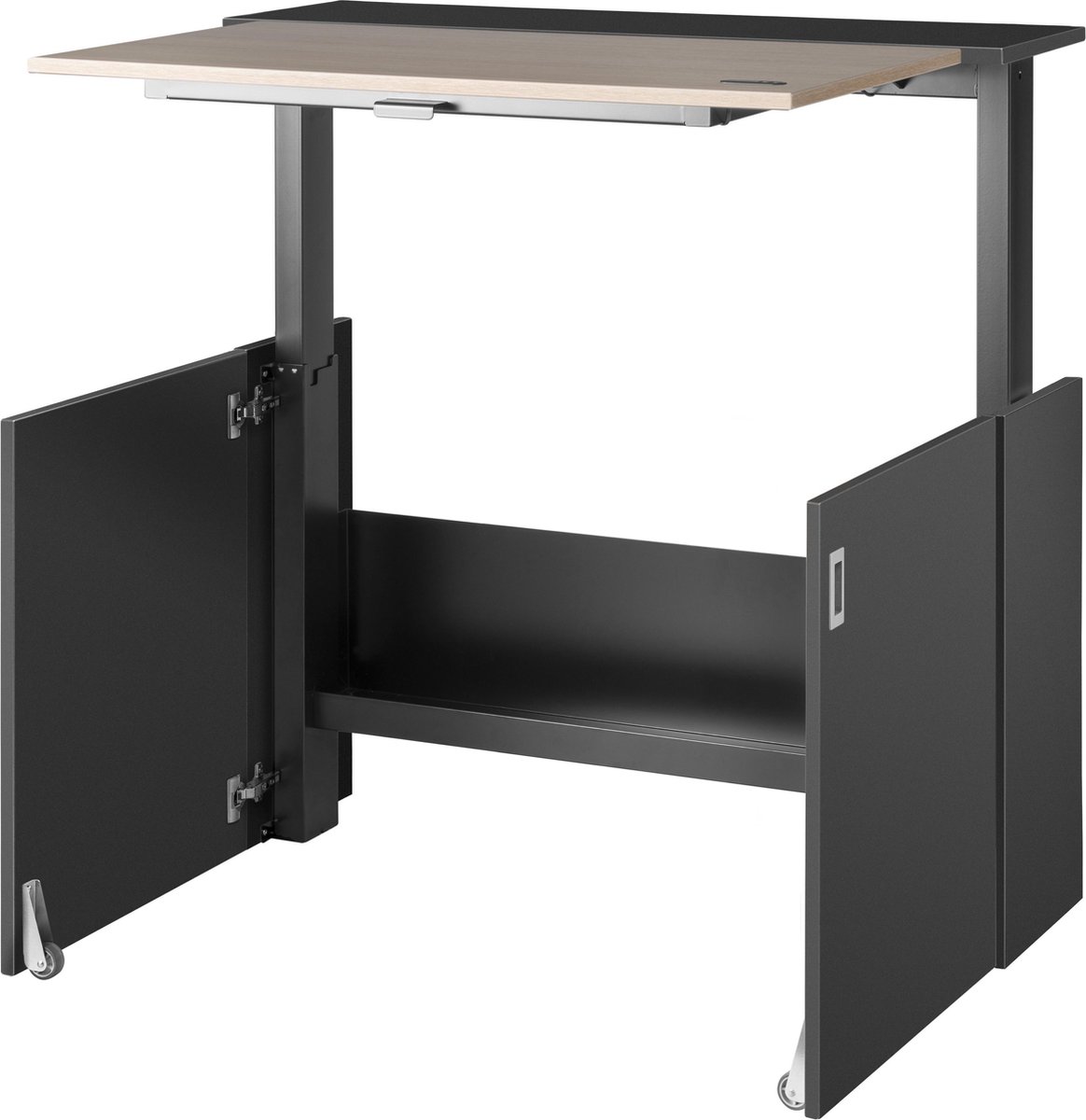 HomeFit - Zit sta bureau - Zwart - Verstelbaar bureau