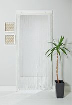 Parelgordijn bamboe | Beaded Door Curtain - Wit 601/9181 | deurlintjes vliegenraam