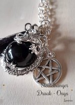 Sleutelhanger draak met pentagram - bescherming