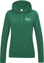 FitProWear  Hoodie Dames - Groen  - Maat XL - Dames  - Trui - Slim Fit - Slim Fit Trui - Getailleerde trui - Trui getailleerd - Sporttrui - Sweater - Hoodie - Katoen / Polyester -