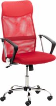 CLP Washington Bureaustoel | Kunstleer en netbekleding | Kantoorstoel met Zithoogte: 47 -55 cm rood