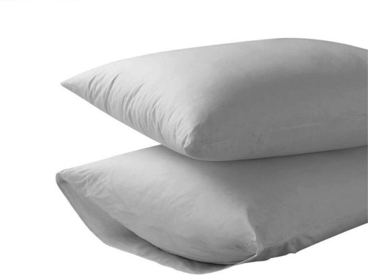 Homéé Kussenslopen 100% Katoen 60x70/17cm set van 4 stuks grijs