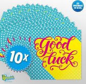 10x Muziekwenskaart - Good Luck – zelf opneembaar – 60 seconden – 21x21cm – hoge kwaliteit – inclusief envelop