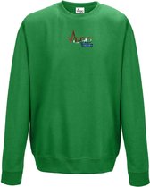 FitProWear Sweater Heren - Groen - Maat XXL - Heren - Trui zonder capuchon - Sweater - Hoodie - Trui - Sporttrui - Katoen / Polyester - Sportkleding - Casual kleding -