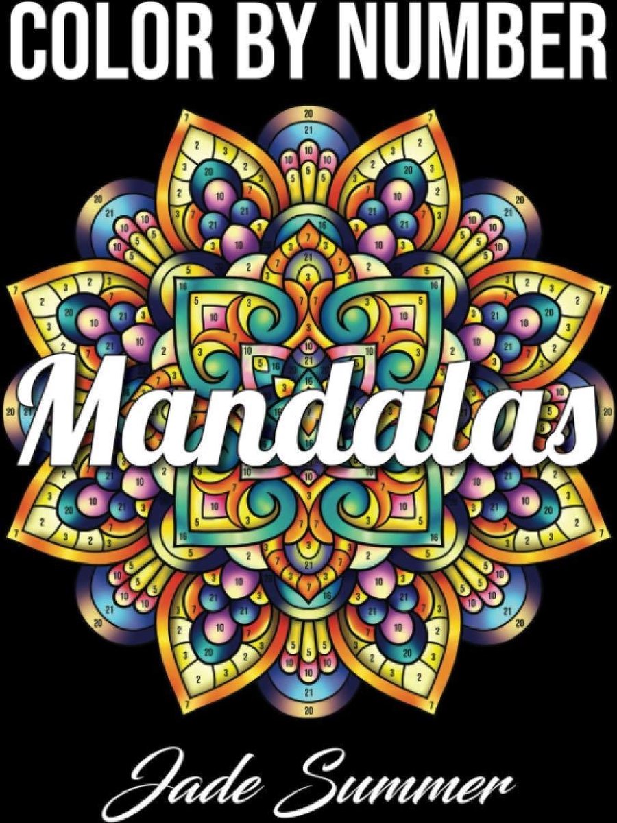 Color by Number Mandalas - Jade Summer - Kleurboek voor volwassenen