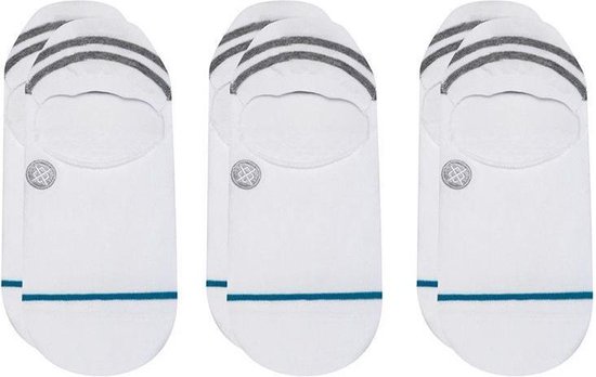Stance - casual gamut footies 3-pack wit - 35-37