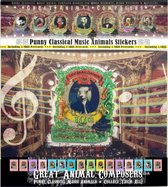 5 Sticker Pack - Glitter + Hologram - Baach Beethovehen Chopanda Vivaldeer Catie - Great Animal Composers