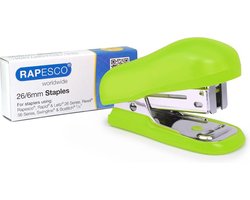 Rapesco Bug mini nietmachine met ingebouwde ontnieter - groen