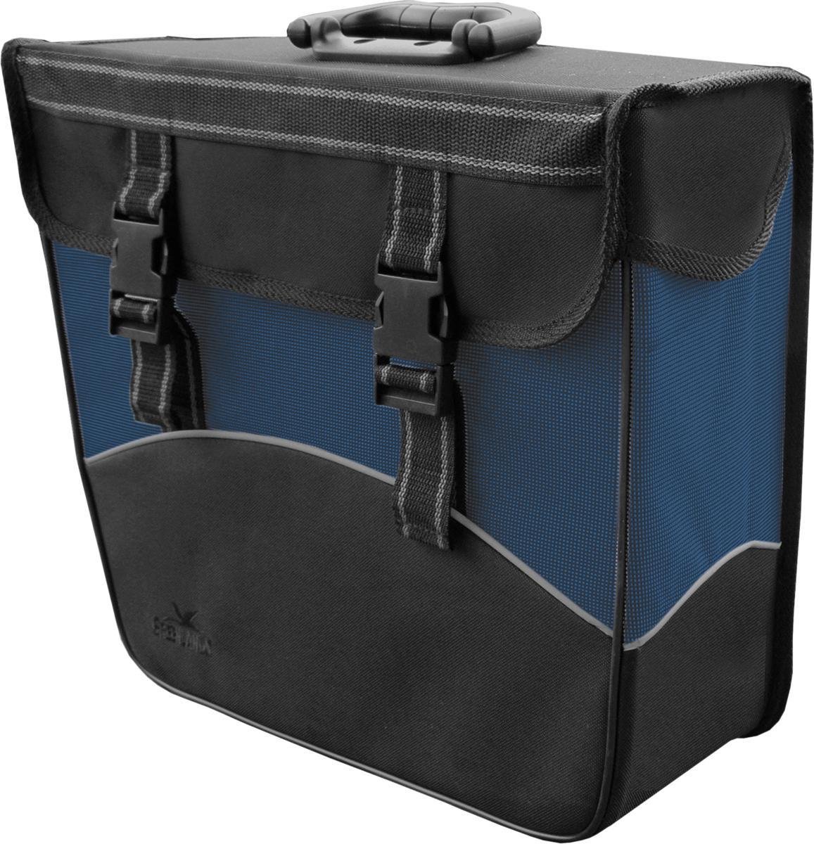Greenlands - pakaf tas - fietstas - reflecterende bies - 17 Liter - voorgevormd - Links - Zwart ; Blauw