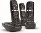 Gigaset AS690E DECT telefoon - 3 handsets - Zwart