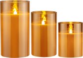 Pauleen Classy Golden LED-Kaarsen Wax - 3 stuks