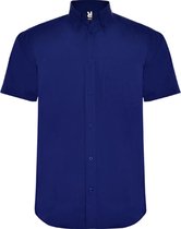 Overhemd met Korte Mouwen - Royal Blauw - XXL
