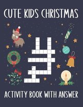 Cute Kids Christmas Activity Book With Answer