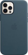 Apple leren hoesje met MagSafe - Voor iPhone 12 (Pro) - Baltisch blauw