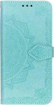 Mandala Booktype Samsung Galaxy S10 hoesje - Mintgroen