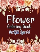 Flower Coloring Book for Kids Ages 4-8