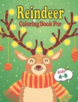 Reindeer Coloring Book For Kids 4-8