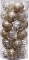 Deluxe Kerstballenset goud - 25 stuks - kerstballen plastic - kerstballen goud - decoratie - kerstversiering