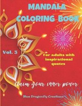 Mandala coloring book for adults with inspirational quotes