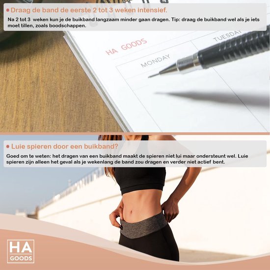 HA Goods Bandeau post-partum - Bande de maternité - Feuille de fermeture - Bande de fermeture - Bande de maintien - Fonction Bellybinder 4 en 1 - Après la Grossesse - Ajustable - Beige